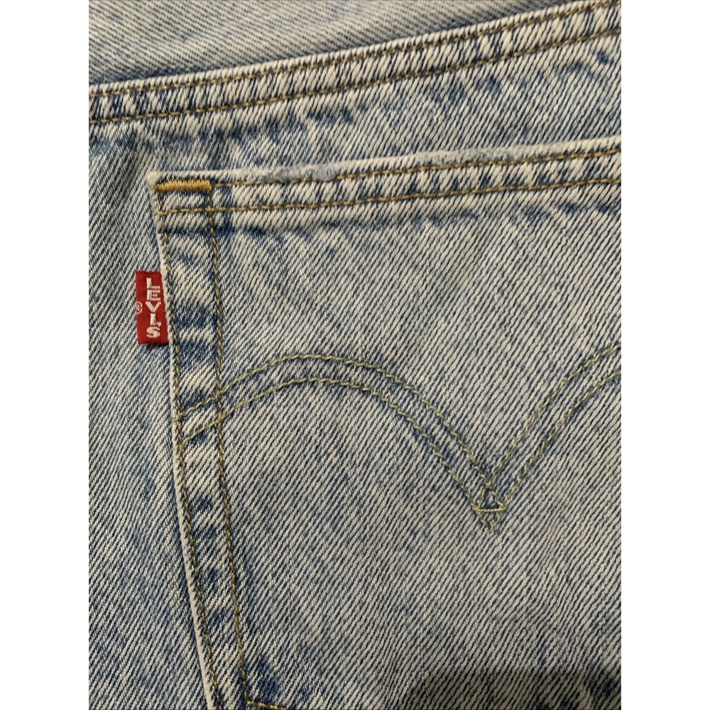 LEVI'S 501 Premium Shorts Big E Women's 30 Button Fly Acid Wash Denim Distressed - Picture 6 of 9